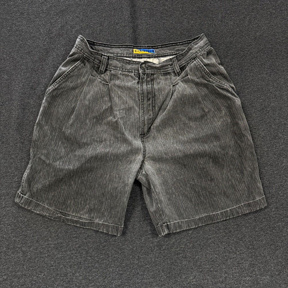 Saturdays NYC Pleated Shorts Mens 28 Gray Excellent Rain Camo Cotton Casual
